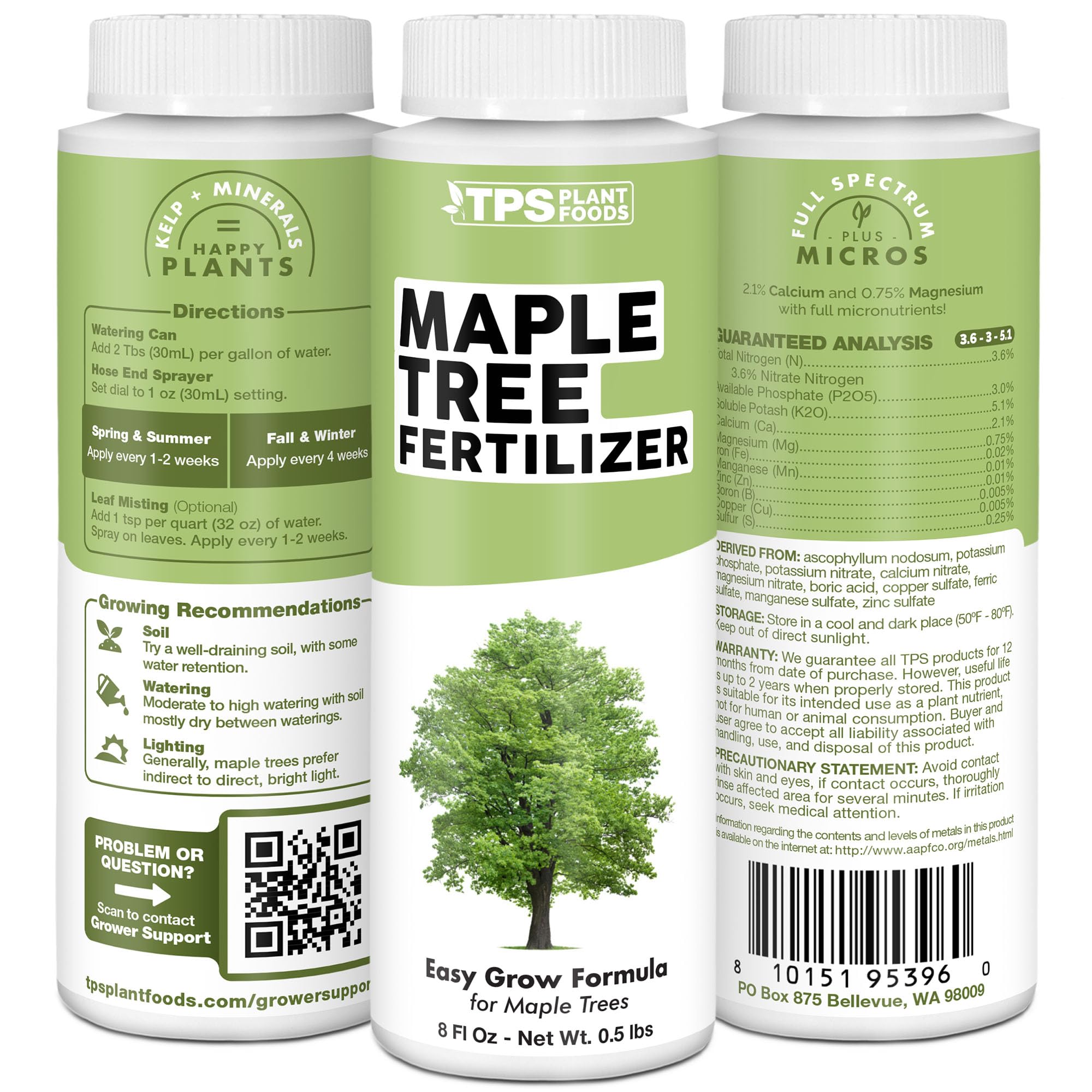 TPS NUTRIENTS Maple Tree Fertilizer 32oz container ready for landscape use.