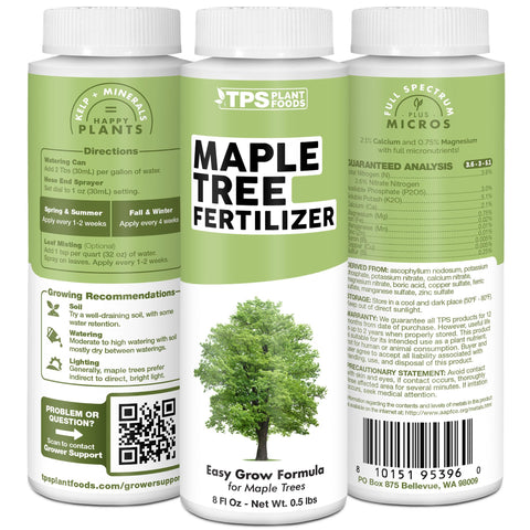 TPS NUTRIENTS Maple Tree Fertilizer 32oz container ready for landscape use.