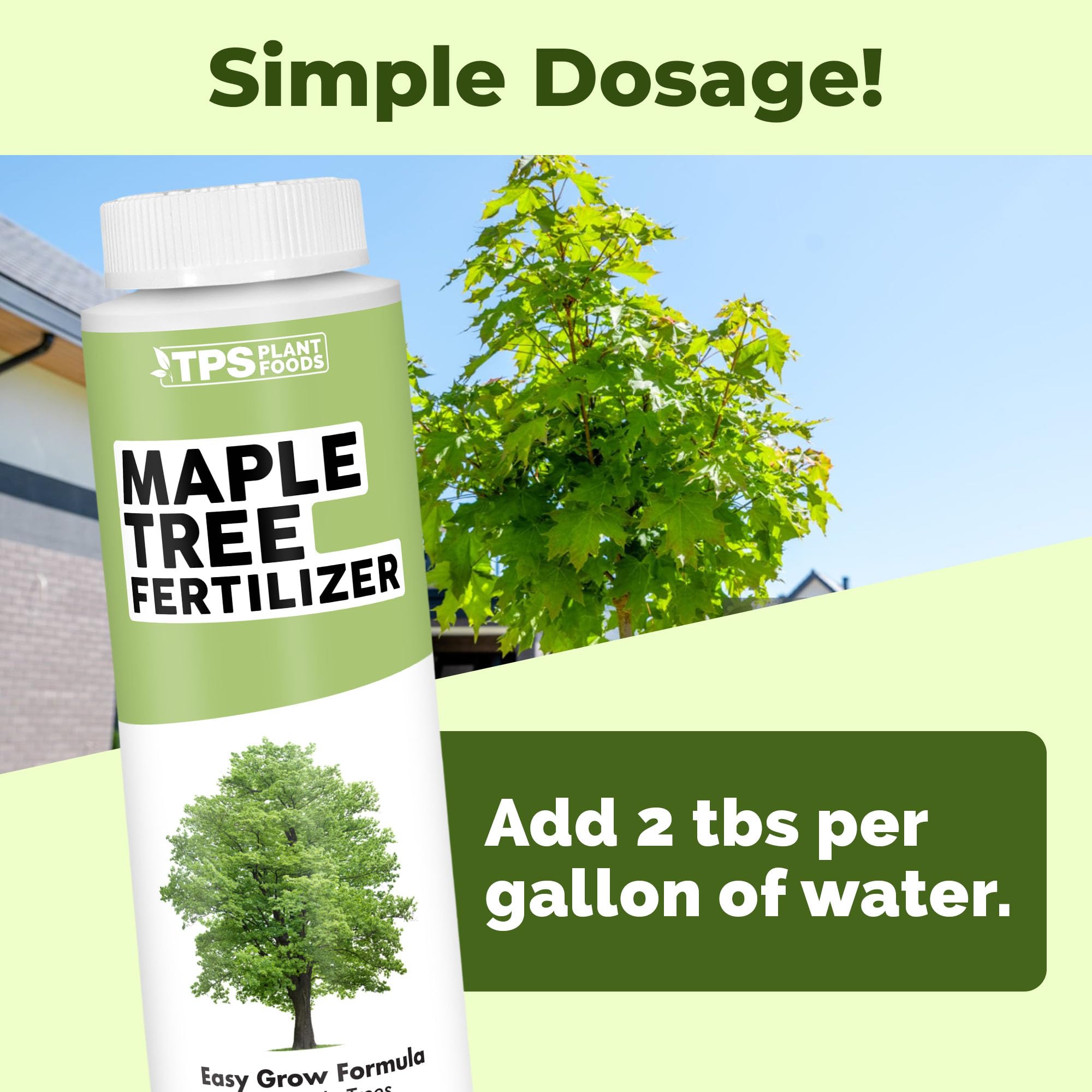 TPS NUTRIENTS Maple Tree Fertilizer supports strong roots for healthy trees.