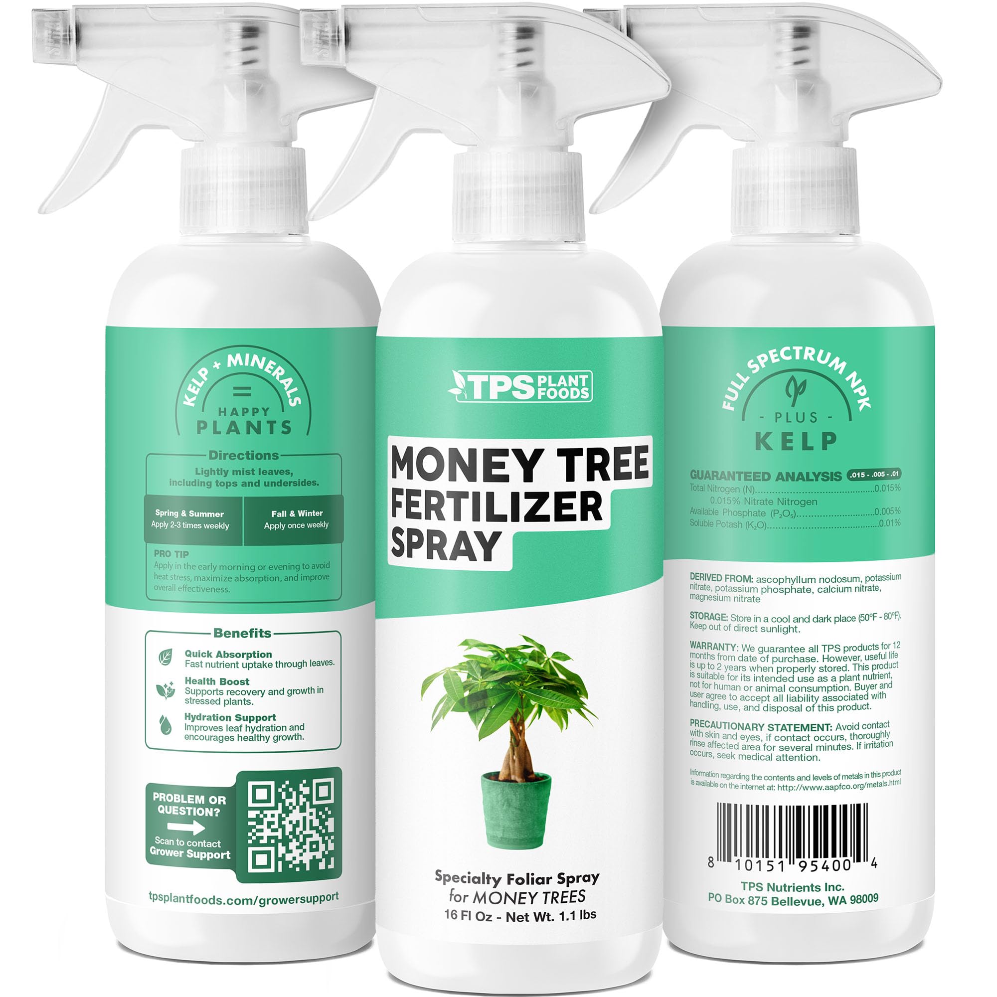 TPS NUTRIENTS Money Tree made in the USA label on packaging.