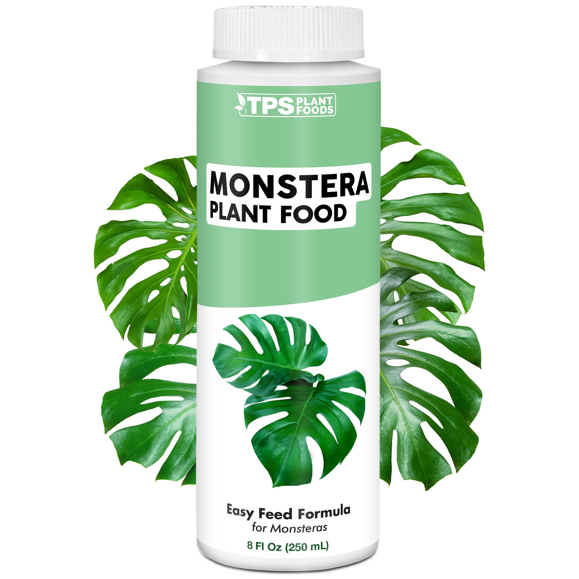 TPS NUTRIENTS Monstera plant food bottle pour promotes bigger leaves.