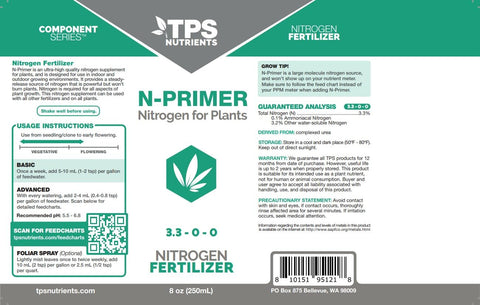 N-Primer application setup for indoor plants promoting lush foliage.