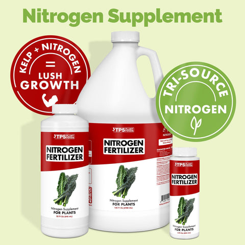 TPS NUTRIENTS nitrogen for plants label close-up shows balanced content for growth