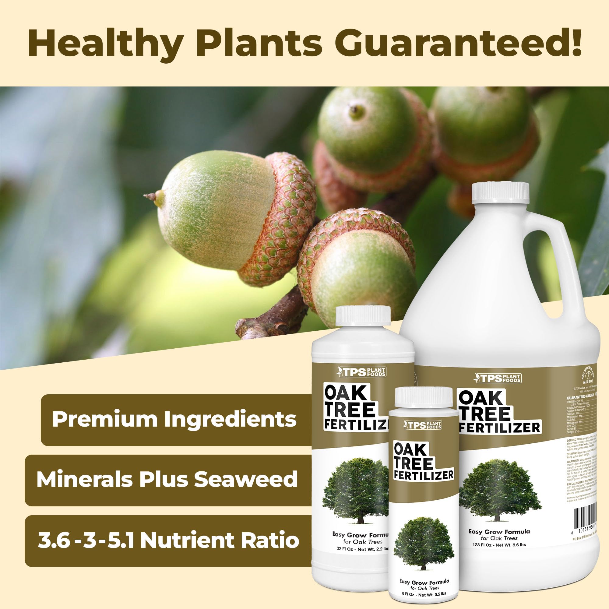 TPS NUTRIENTS Oak Tree Fertilizer pour-friendly bottle supports easy, even feeding.