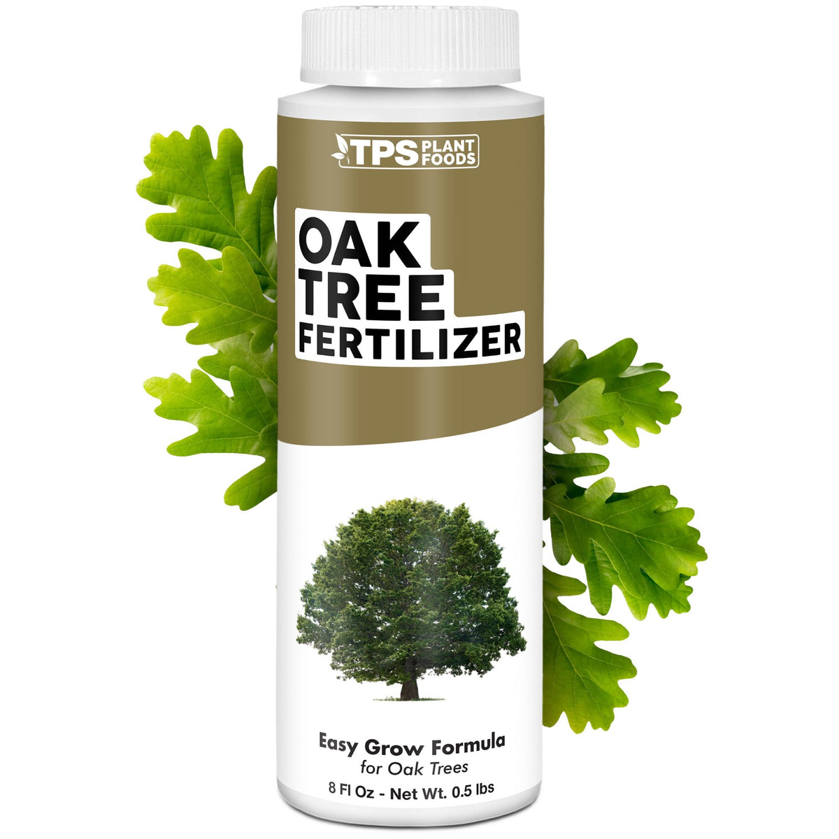 TPS NUTRIENTS Oak Tree Fertilizer bottle supports steady growth and lush foliage.
