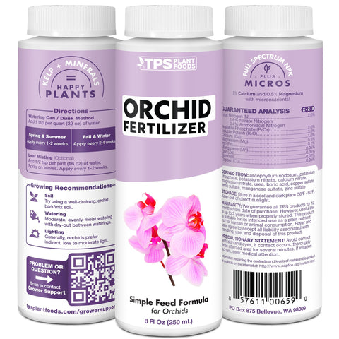 TPS NUTRIENTS orchid food made in USA label signals quality