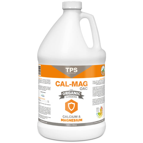 TPS NUTRIENTS Organic Cal-Mag OAC bottle closeup for balanced plant nutrition and steady growth