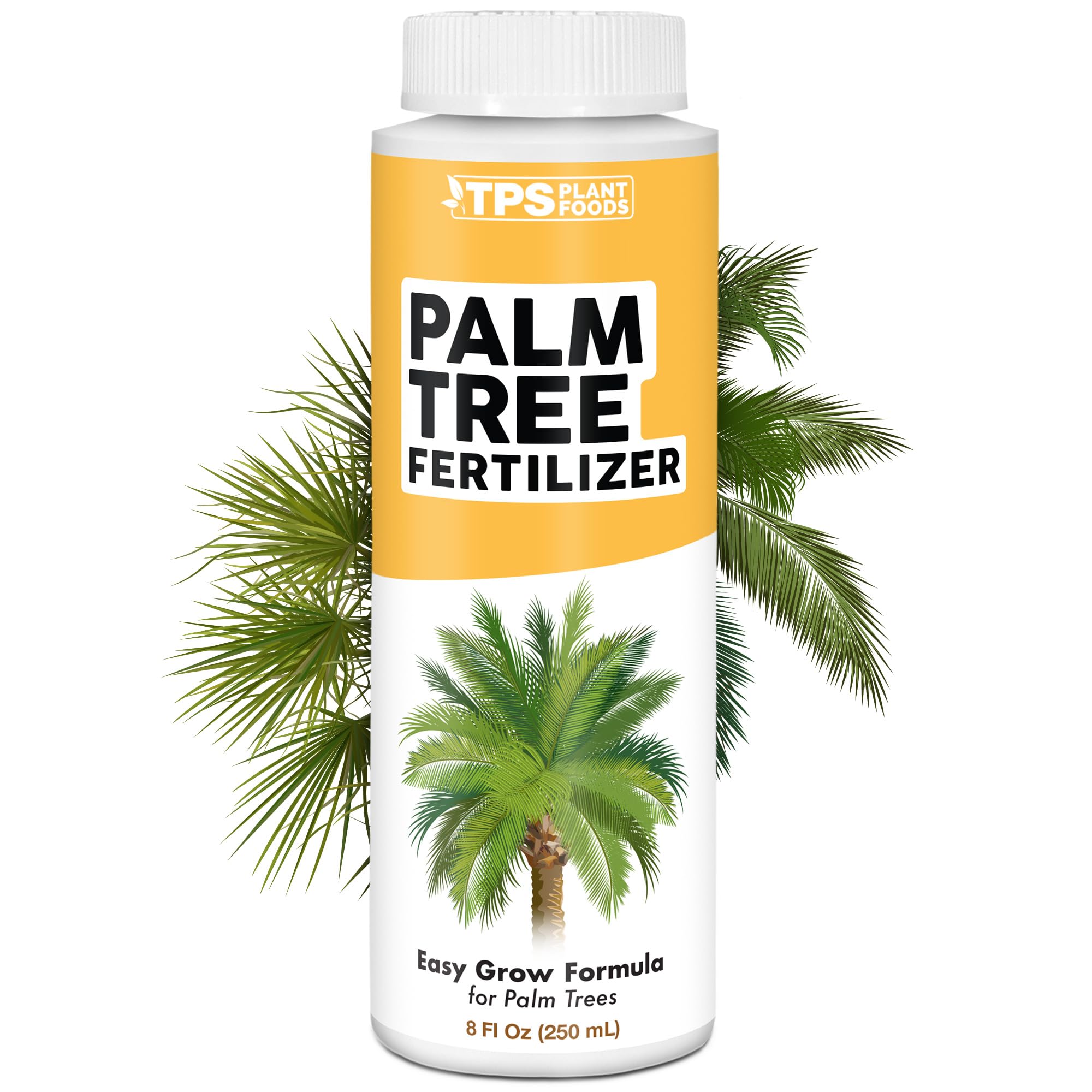 TPS NUTRIENTS Palm Tree Fertilizer bottle pour supports even feeding for lush fronds.