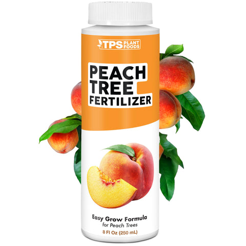 TPS NUTRIENTS Peach Tree Fertilizer bottle ready for easy application and steady growth.