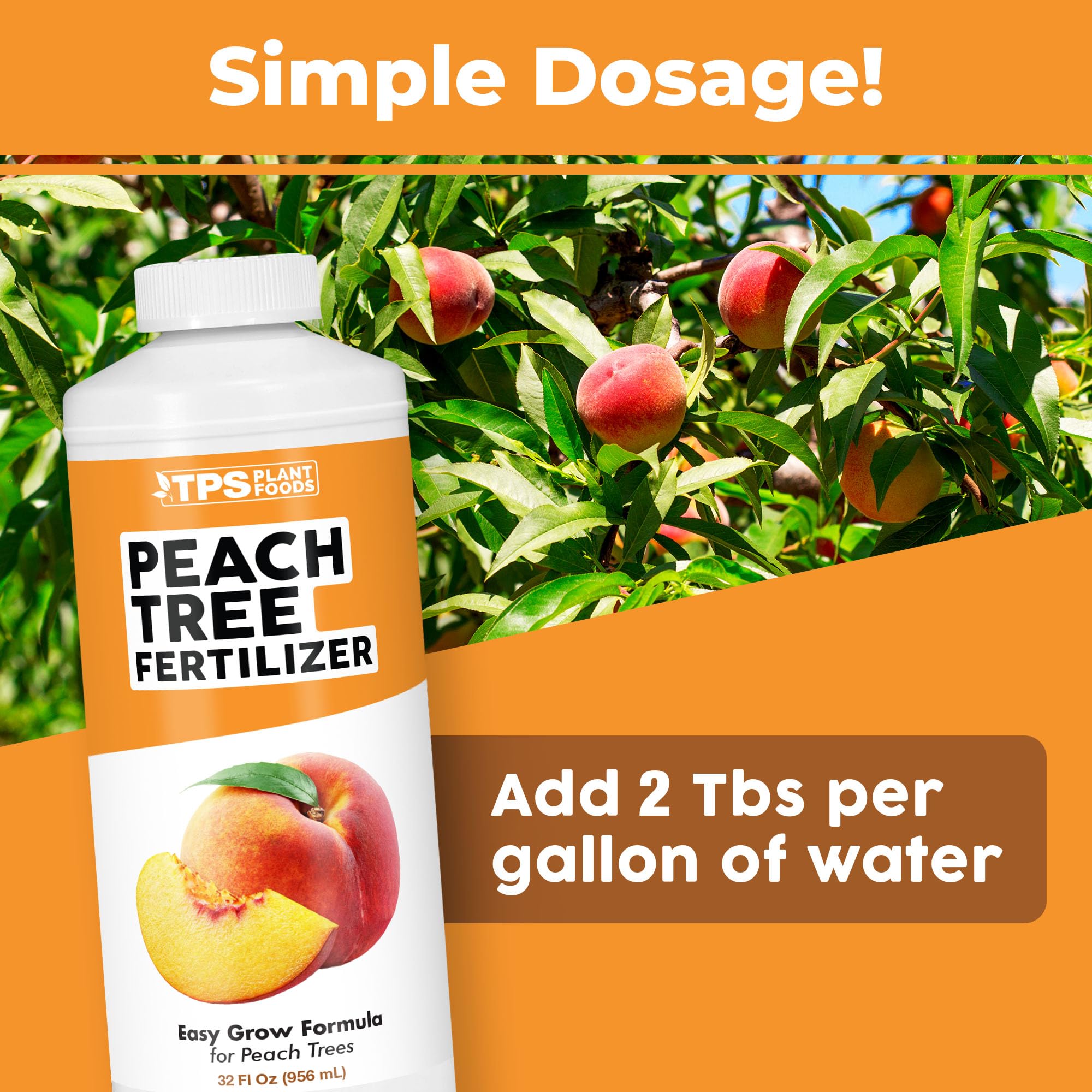 TPS NUTRIENTS Peach Tree Fertilizer diluted in water promotes uptake