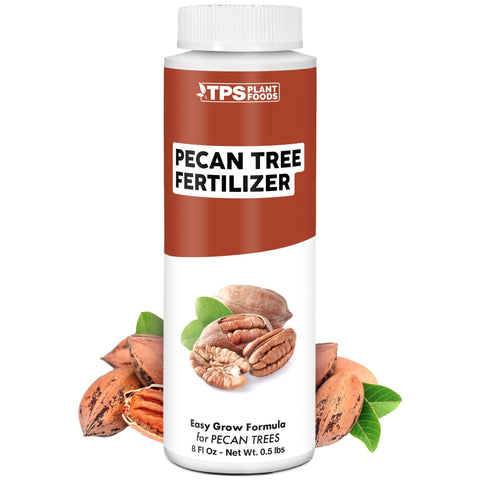 TPS NUTRIENTS Pecan Tree Fertilizer bottle ready for even feeding
