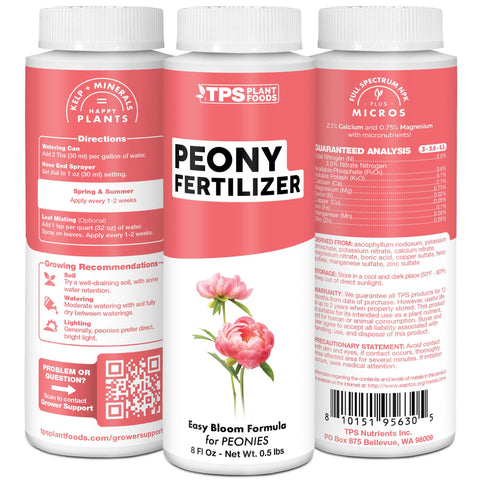 TPS NUTRIENTS Peony Fertilizer ideal for container peonies and gardens