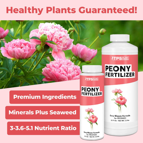 TPS NUTRIENTS Peony Fertilizer promotes strong stems for sturdy peonies
