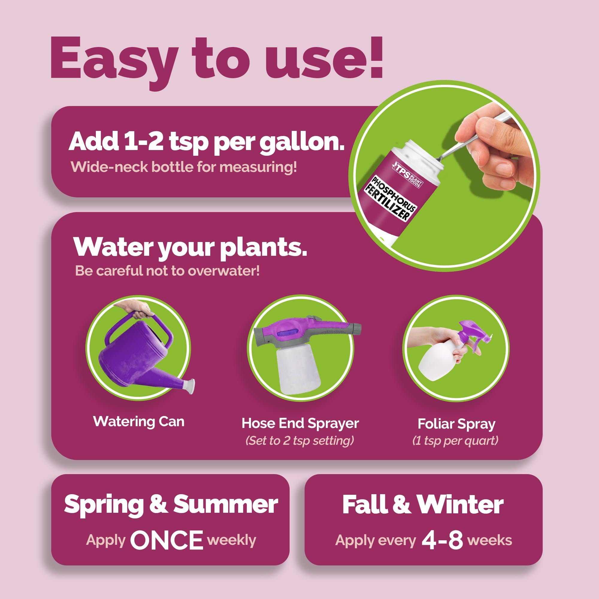 TPS NUTRIENTS Phosphorus Fertilizer easy-to-use in garden and landscape.
