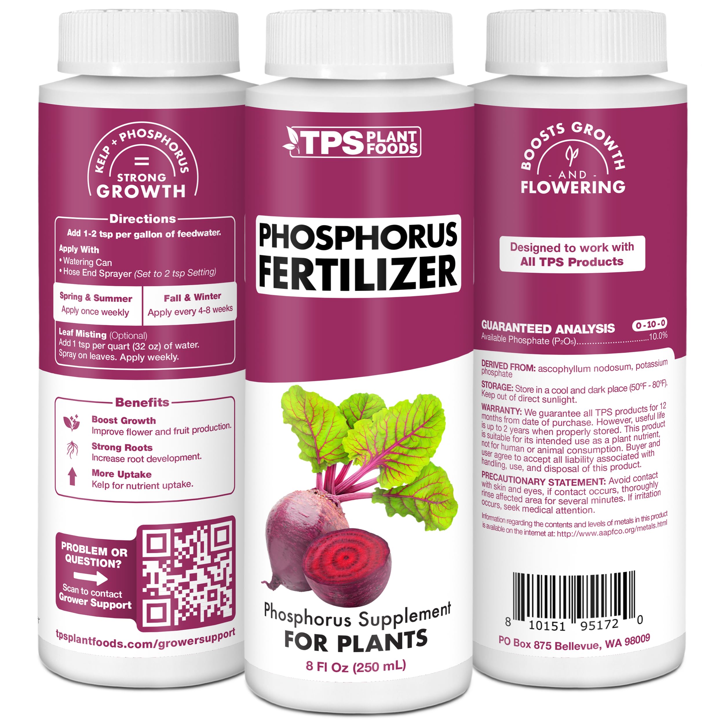 TPS NUTRIENTS Phosphorus Fertilizer promotes robust root growth for vegetables.