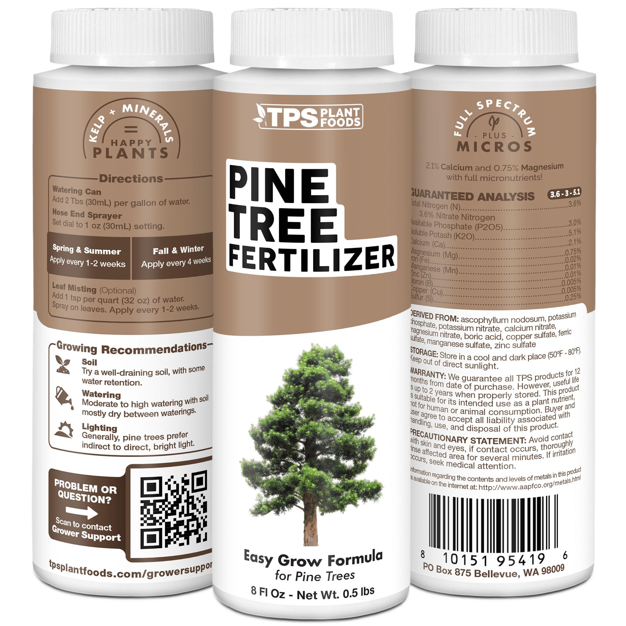 TPS NUTRIENTS Pine Tree Fertilizer USA-made product signifying quality and reliability.