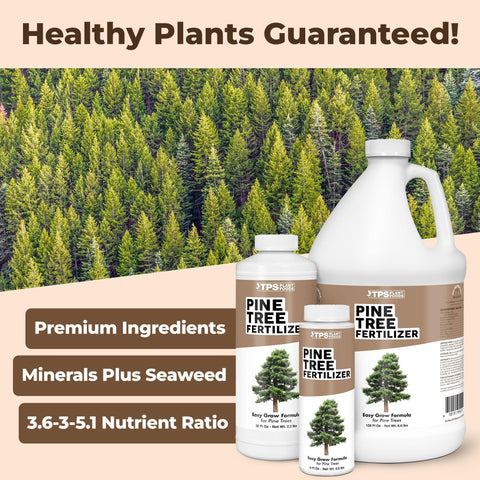 TPS NUTRIENTS Pine Tree Fertilizer promotes root growth for resilient evergreen trees.