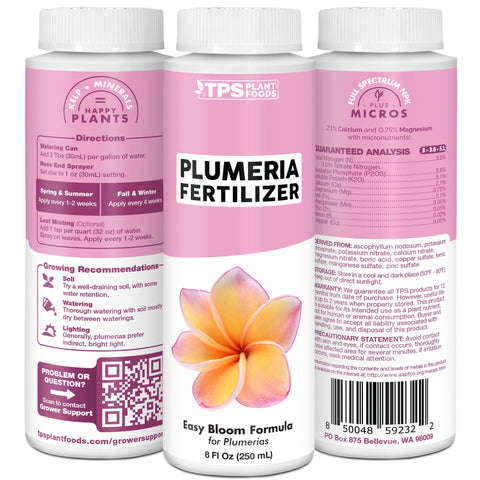 TPS NUTRIENTS Plumeria made-in-usa label signals quality and local manufacturing.