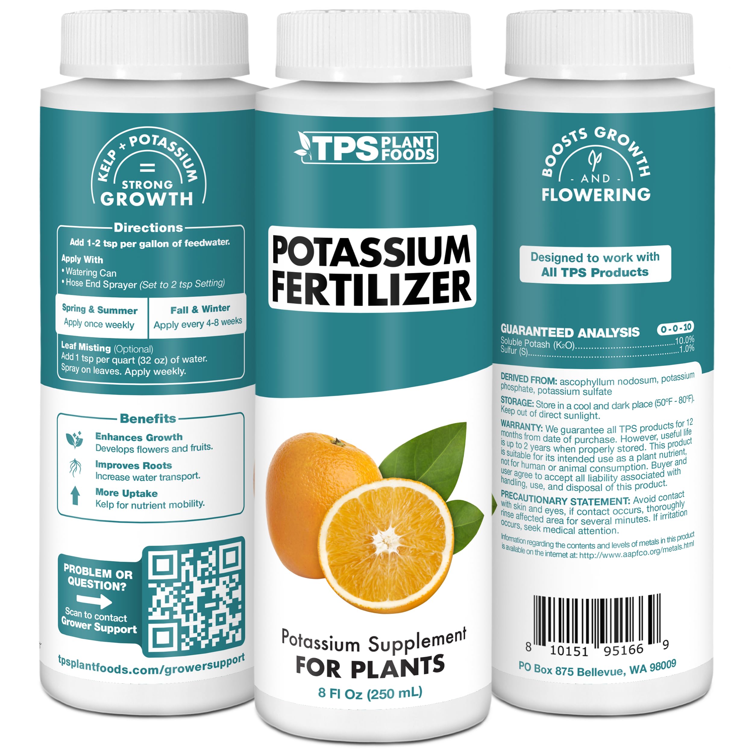 TPS NUTRIENTS potassium fertilizer bloom closeup supports flowering potential.