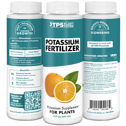 TPS NUTRIENTS potassium fertilizer bloom closeup supports flowering potential.