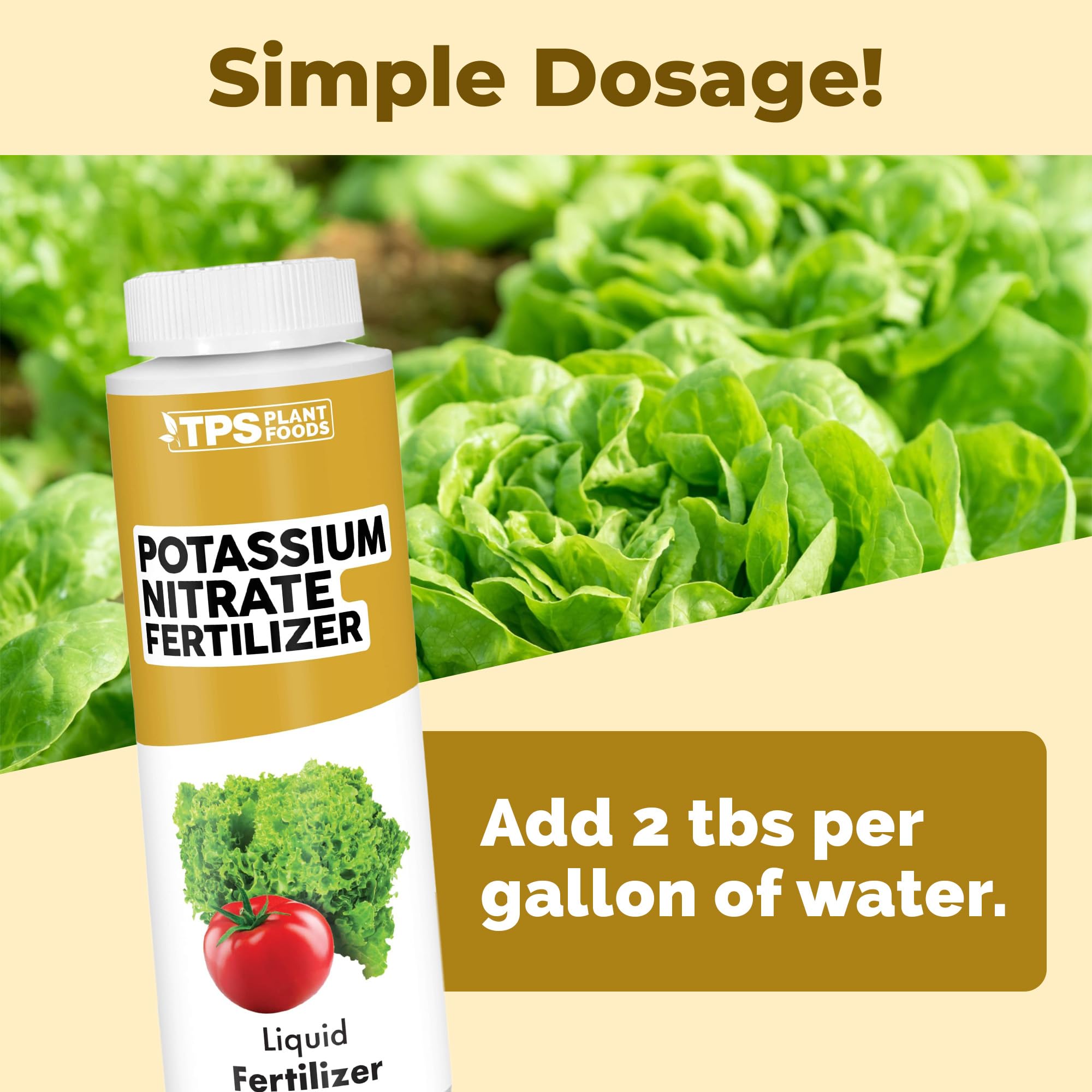 TPS NUTRIENTS potassium nitrate product applied to foliage supports lush growth.