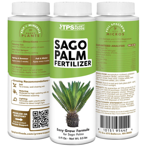 TPS NUTRIENTS Sago Palm Fertilizer ideal for indoor and outdoor palm care.