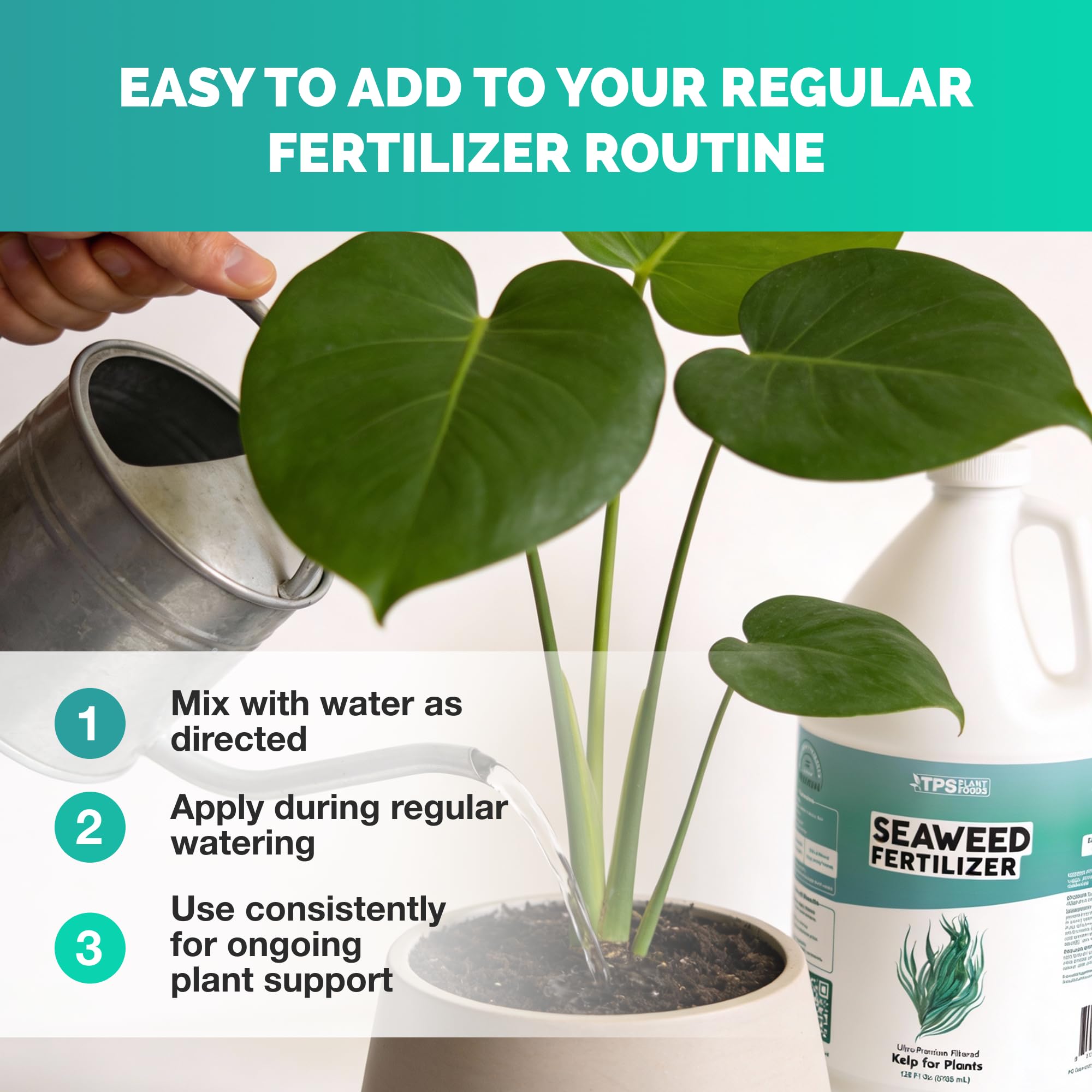 TPS NUTRIENTS Seaweed Fertilizer supports healthy foliage and steady growth