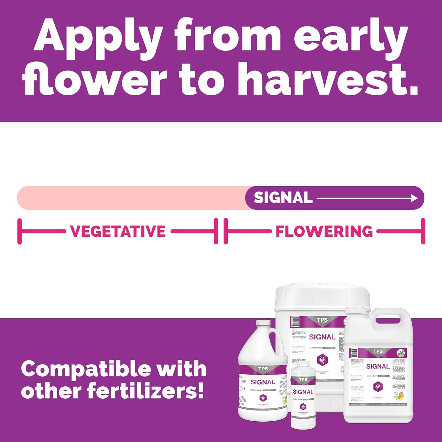 TPS Nutrients Signal Terpene Enhancer label highlights sustainability.