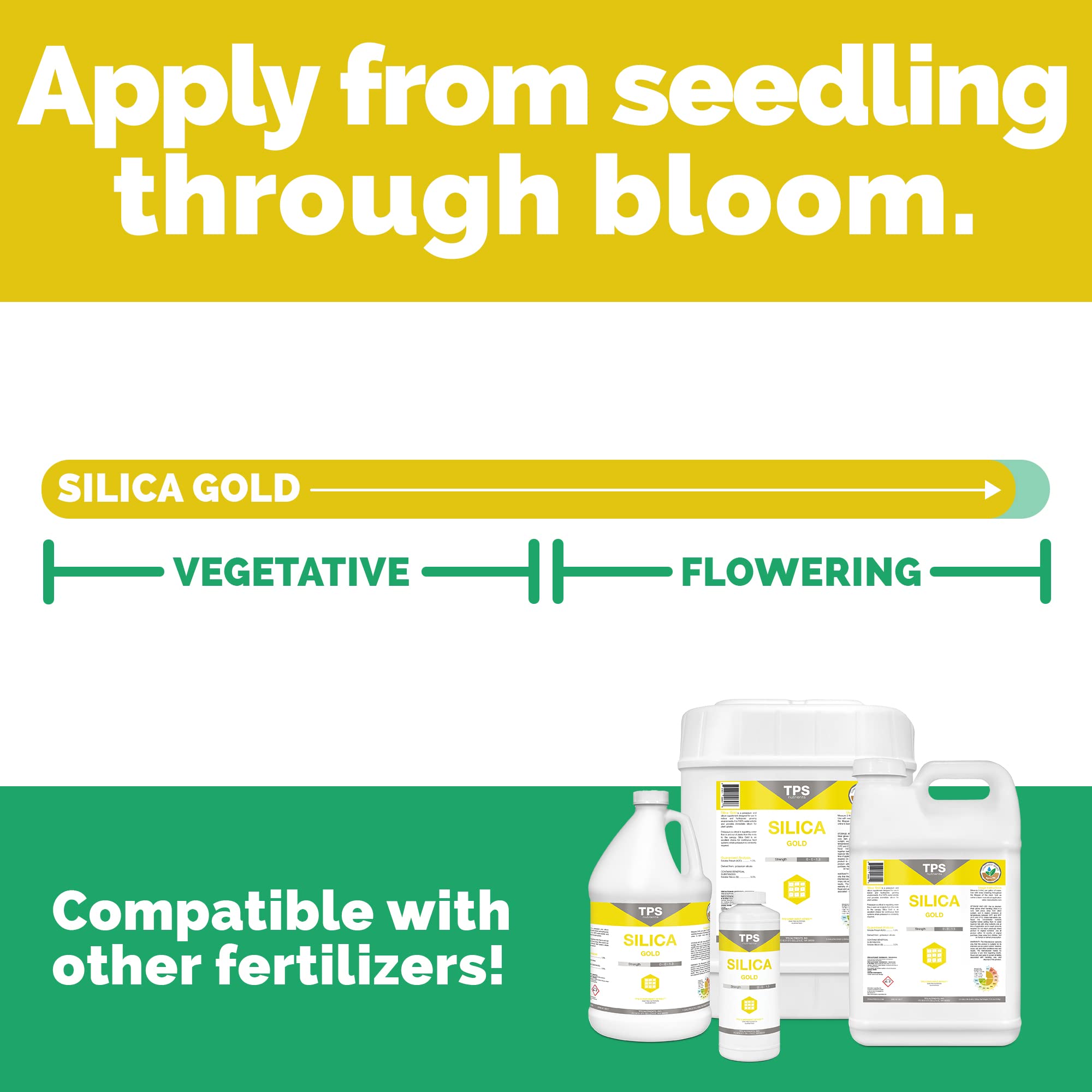 TPS NUTRIENTS Silica Gold soil or hydroponic setup supports balanced growth.