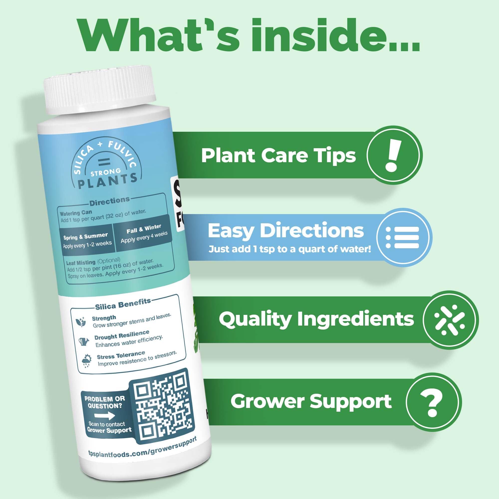 TPS NUTRIENTS Silica healthy leaves highlights balanced growth.