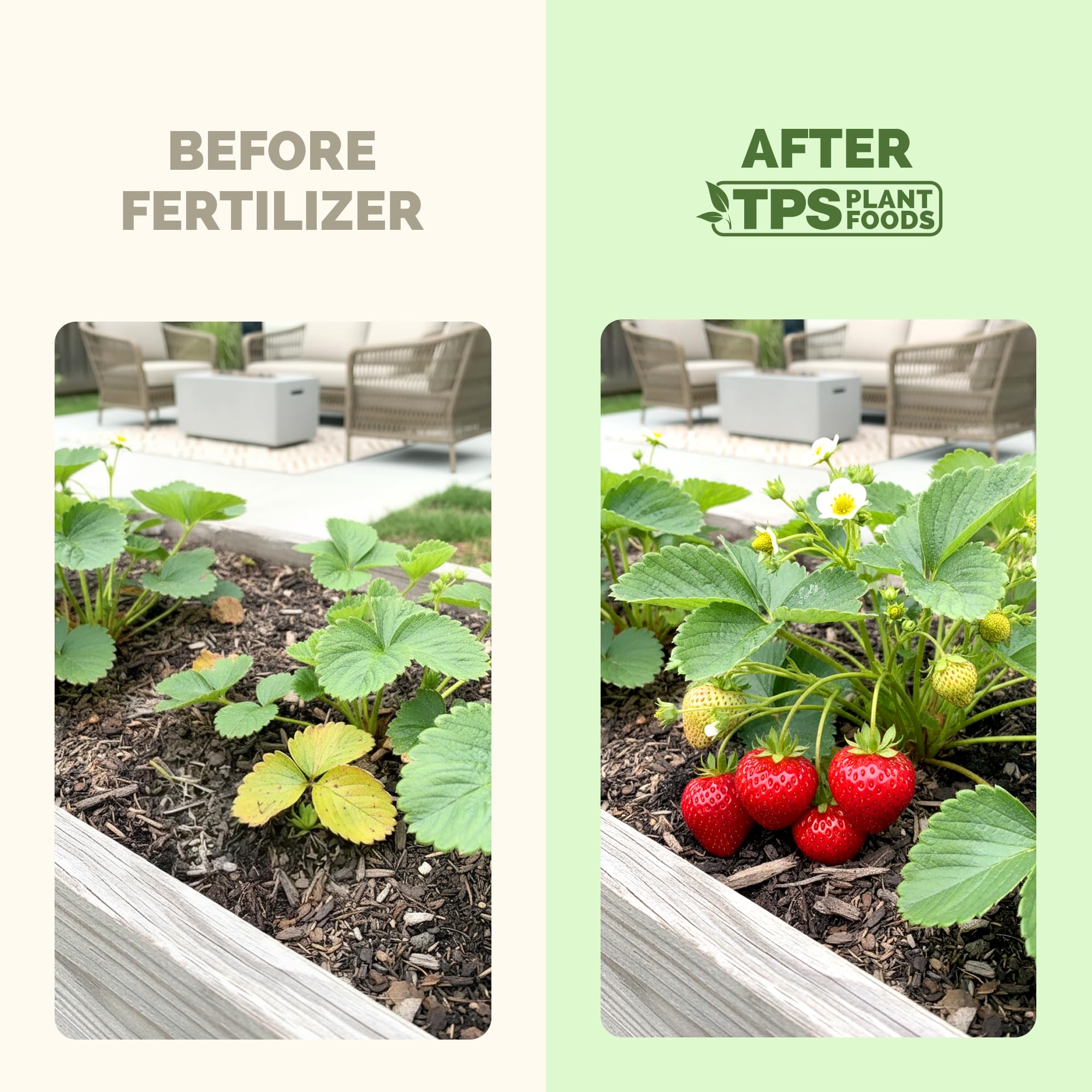 TPS Nutrients Strawberry Fertilizer leaves look healthy for balanced growth
