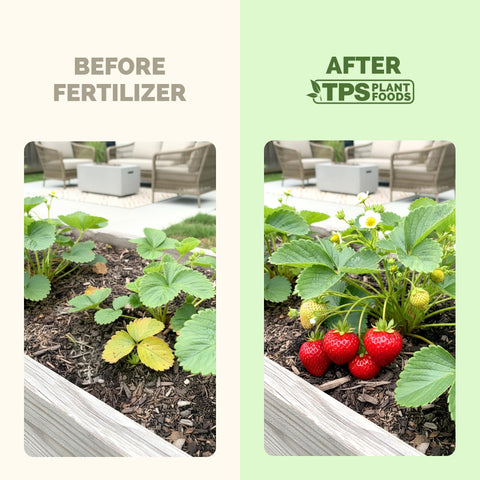 TPS Nutrients Strawberry Fertilizer leaves look healthy for balanced growth