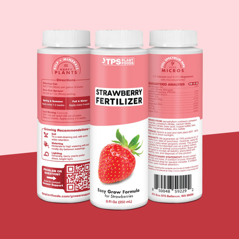 TPS Nutrients Strawberry Fertilizer helps berries mature with vibrant color