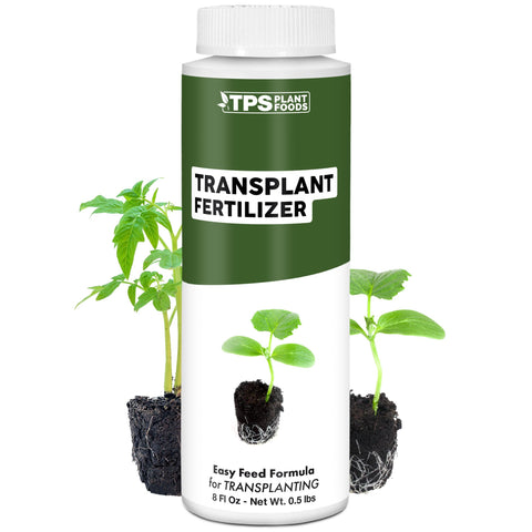 TPS NUTRIENTS Transplant Fertilizer bottle pour supports easy application for root establishment