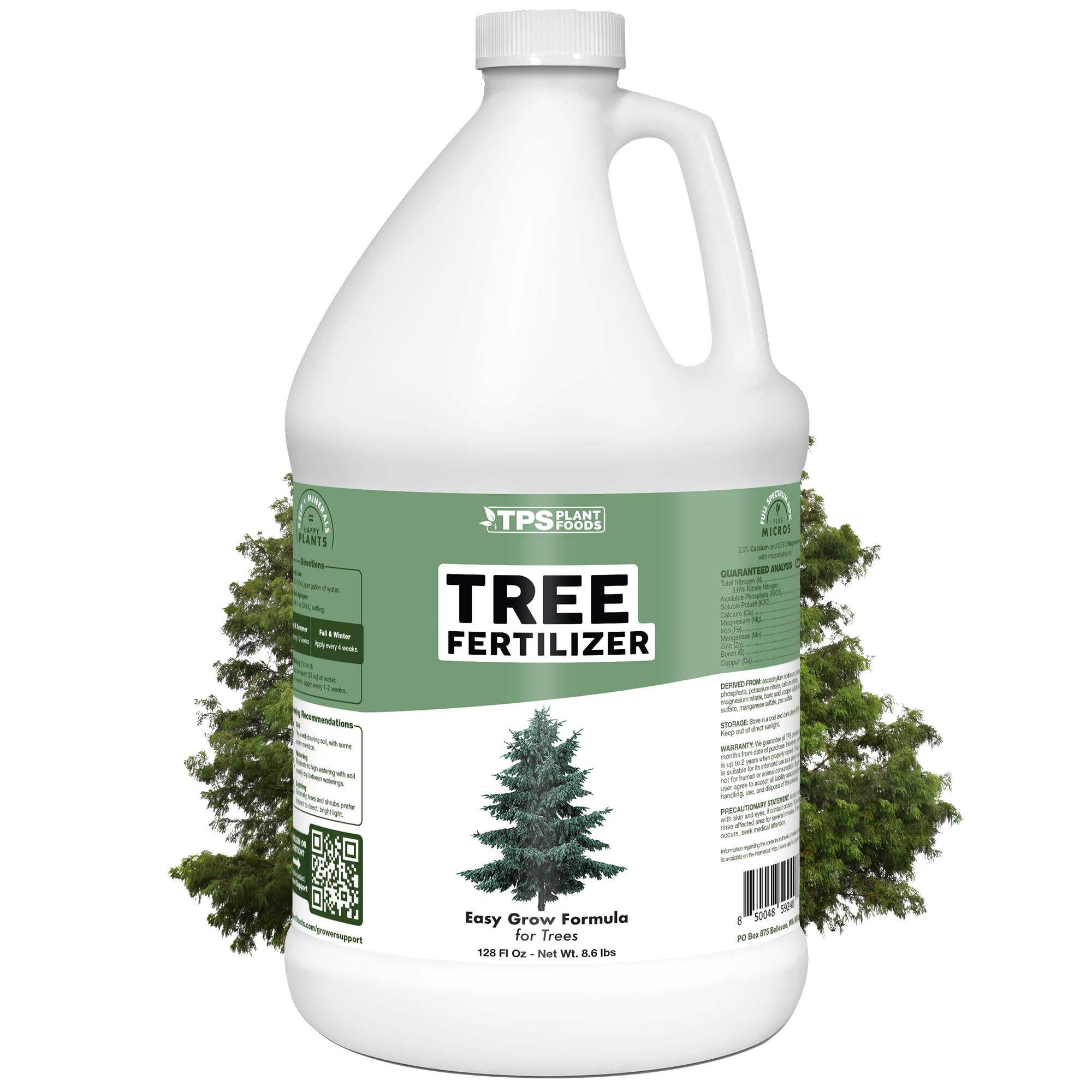 TPS NUTRIENTS Tree Fertilizer bottle pour for easy root-boosting application.