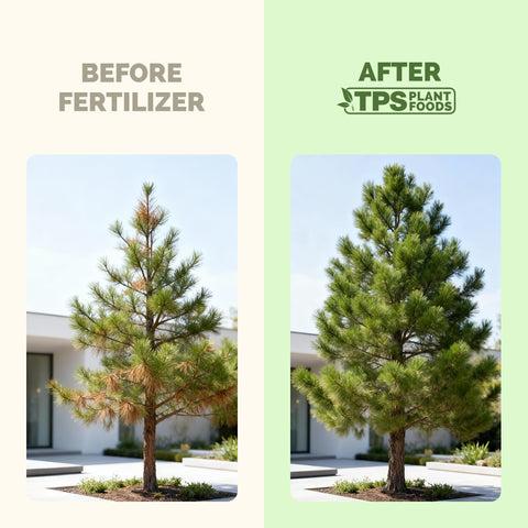 TPS NUTRIENTS Tree Fertilizer root growth close-up indicating vitality.