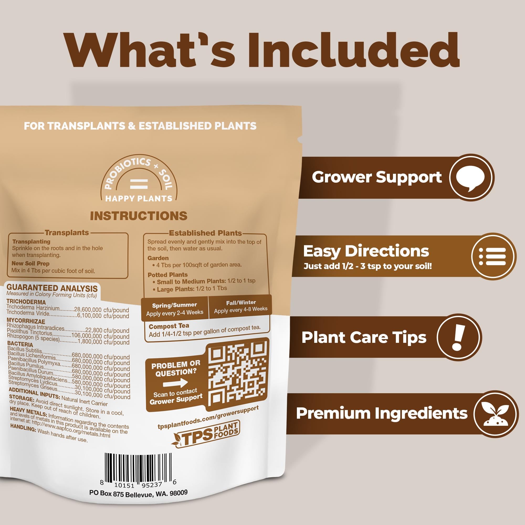TPS NUTRIENTS Trichoderma root-protection supports transplant success and growth.