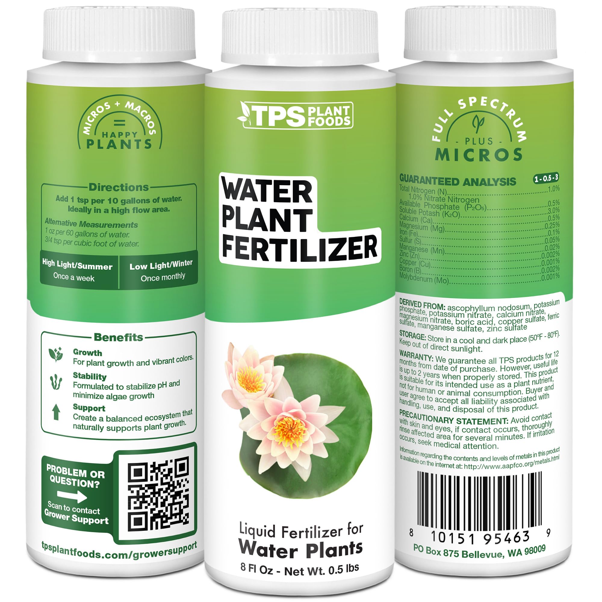 TPS NUTRIENTS water plant fertilizer indoor-growing setup supports easy aquatic care