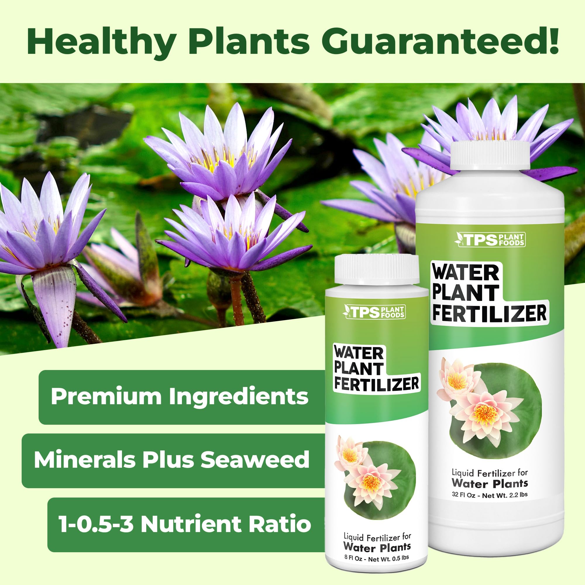 TPS NUTRIENTS water plant fertilizer leaf-growth close-up encourages vibrant foliage