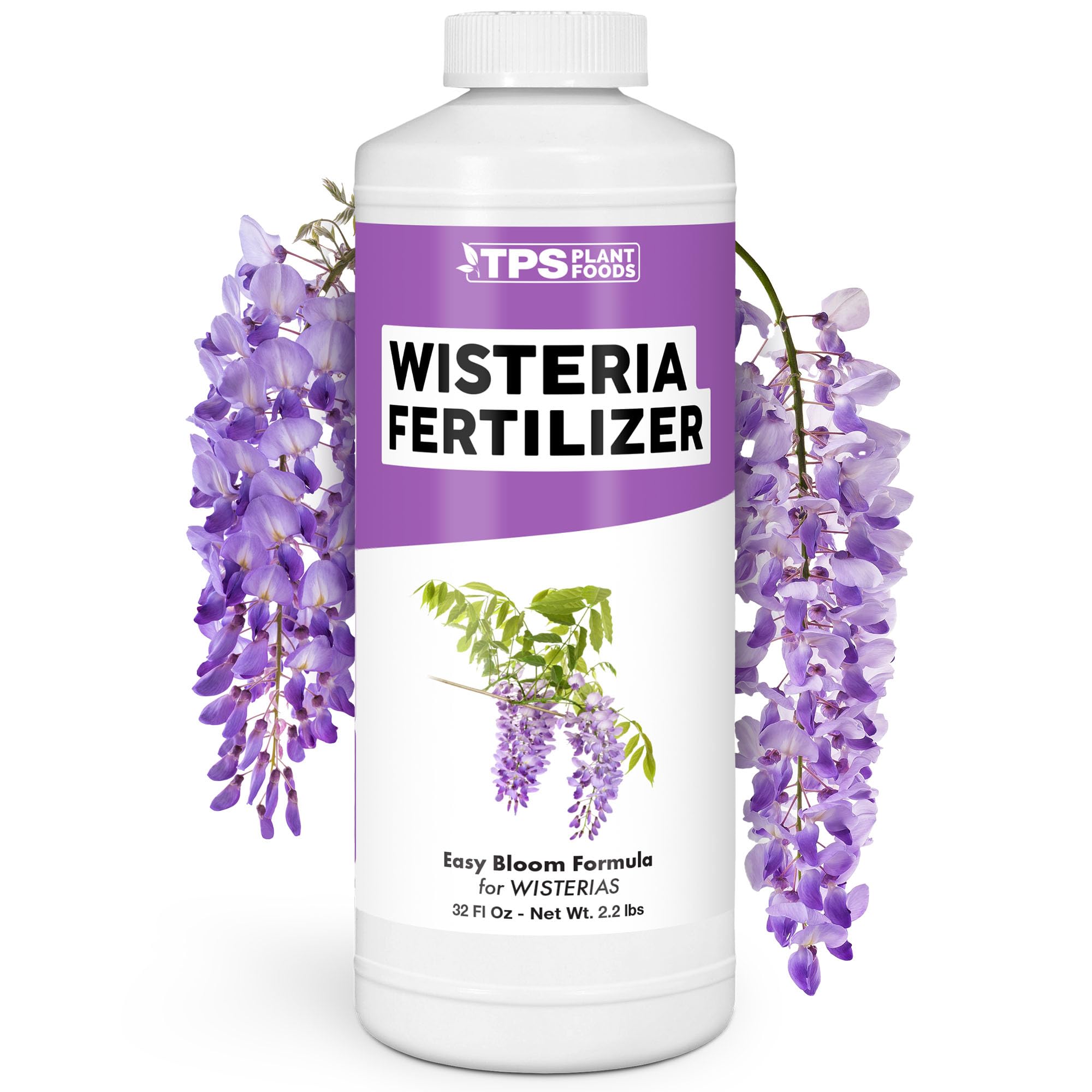 TPS NUTRIENTS Wisteria Fertilizer bloom-abundance supports vibrant lavender and white flowers