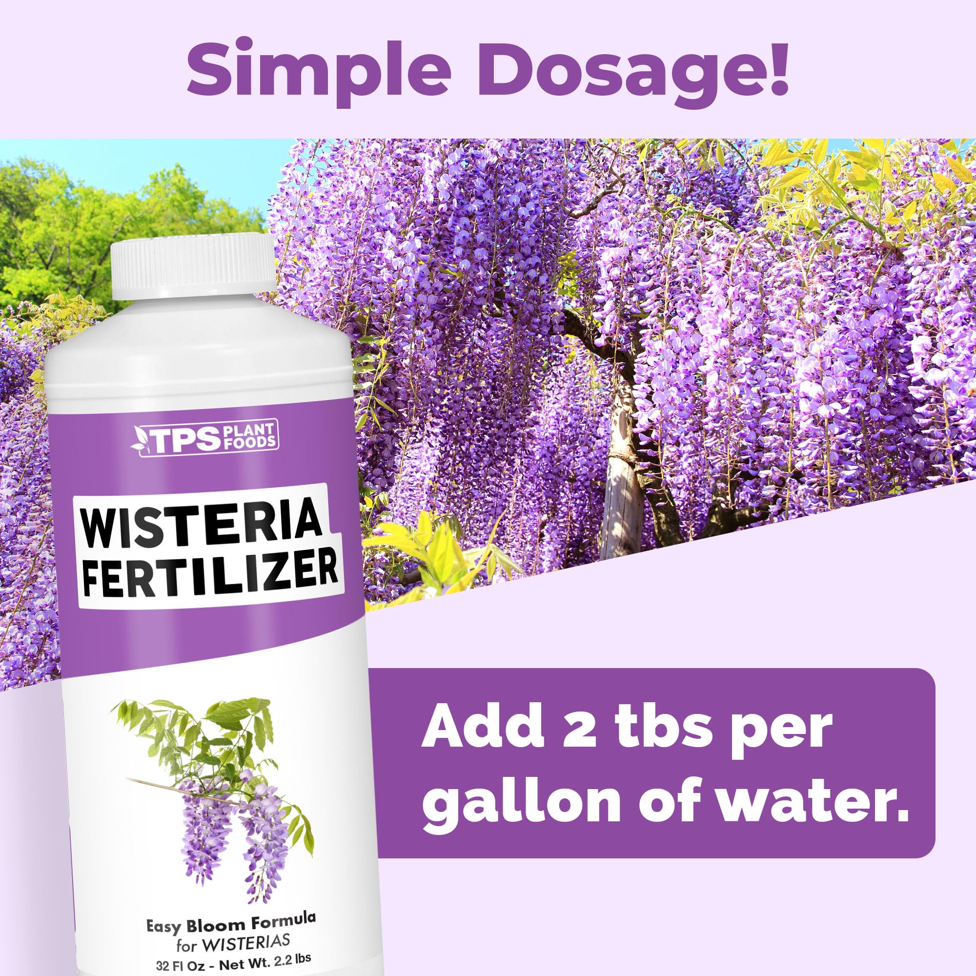 TPS NUTRIENTS Wisteria Fertilizer strong-vines promotes vigorous climbing growth