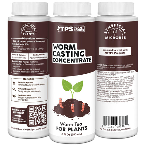 TPS NUTRIENTS Worm Casting Tea Concentrate garden bloom use enhances soil health and color