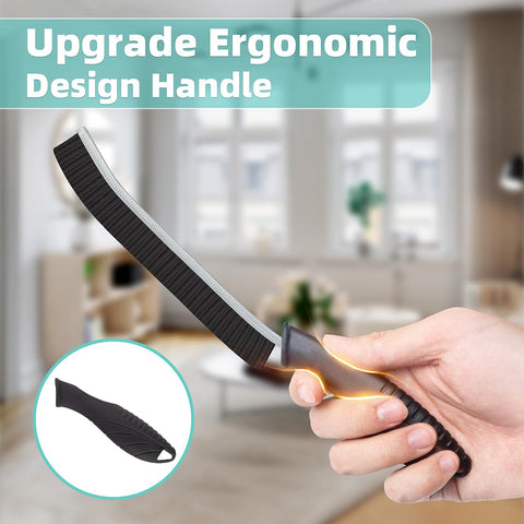 TQRR ergonomic scrub brush with slim handle for comfortable grip in narrow gaps.