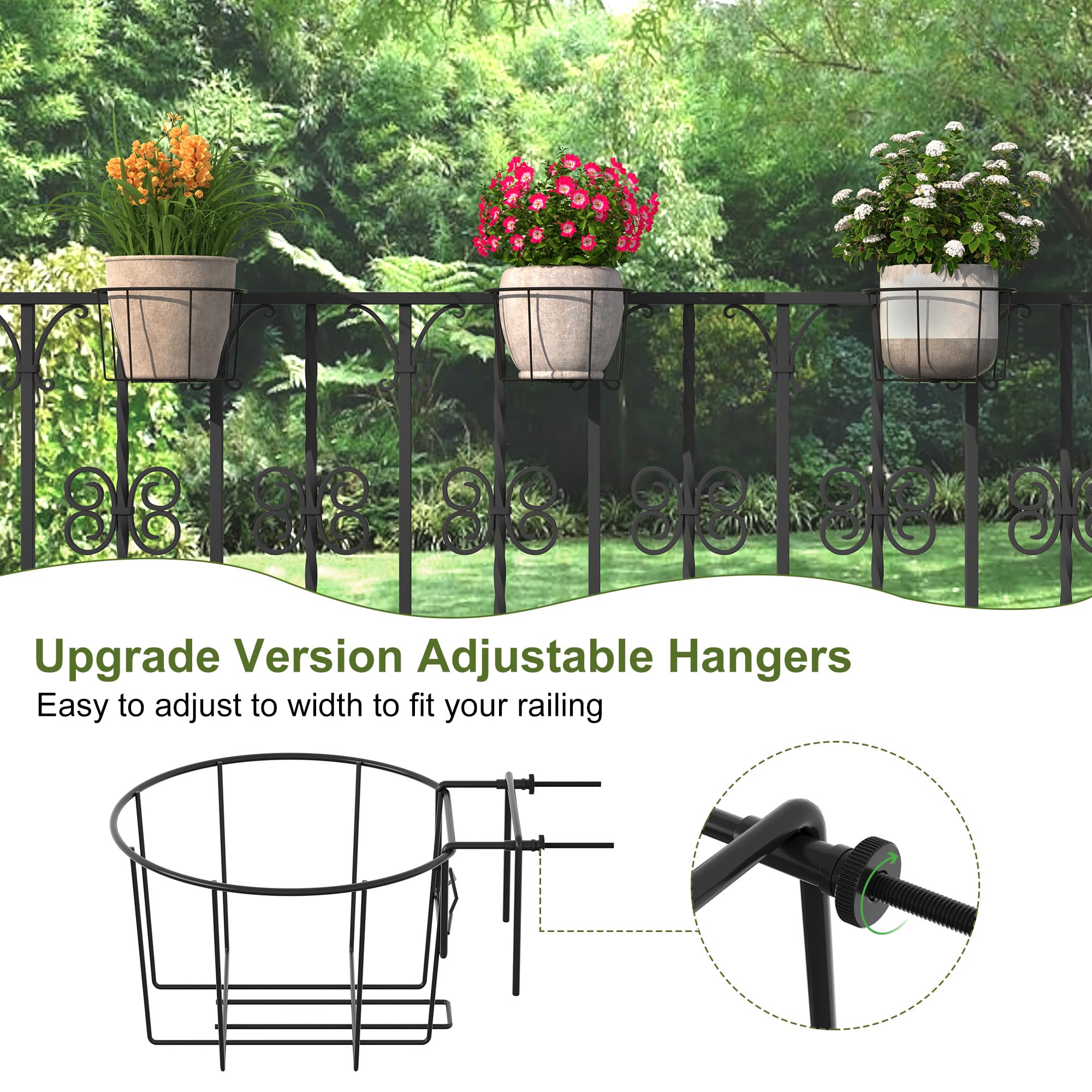 TQVAI 8.5-inch diameter planter basket ready for versatile plant options