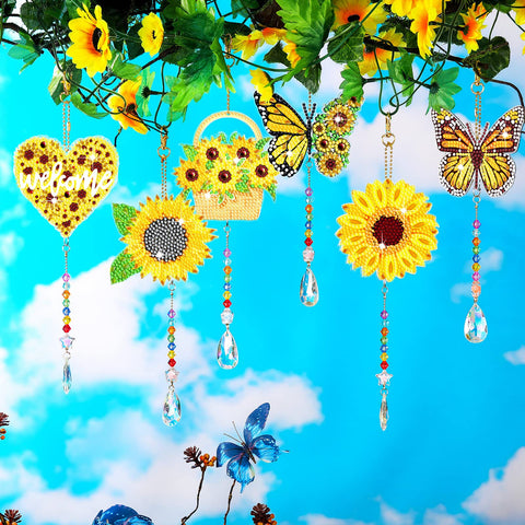 Tradder family crafting time, bonding through creative sunflower art.