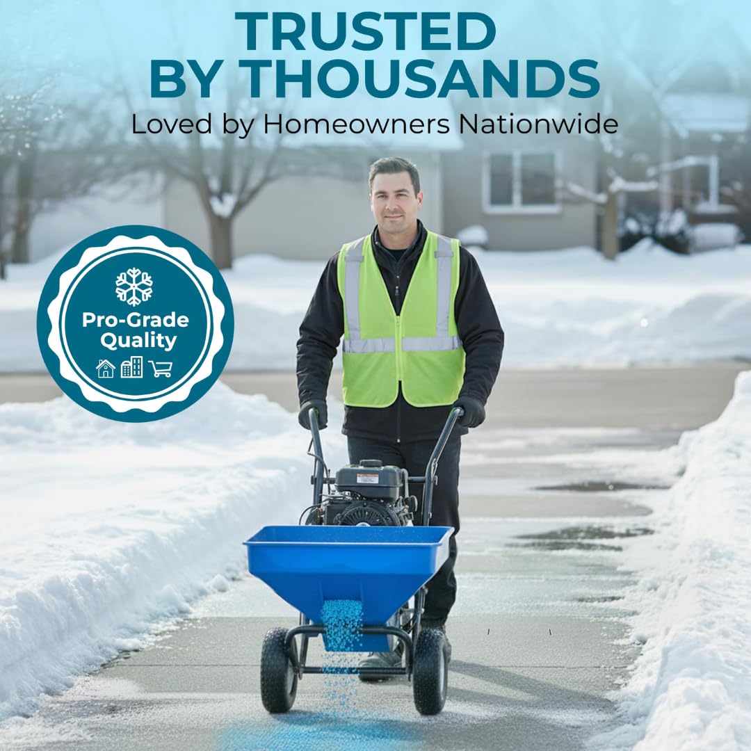 Trade Grade anti-corrosion formula minimizes vehicle wear during winter use.