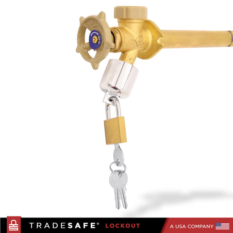 TRADESAFE hose thread security blocks standard 3/4 inch fittings from leaks.