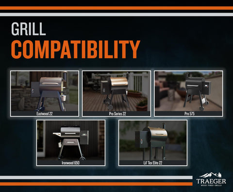 Traeger BAC362 front shelf mounted on Pro 22 demonstrates sturdy attachment and extended workspace.