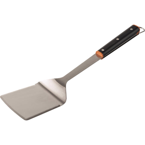 Traeger BAC789 spatula flip for even burgers and clean grilling