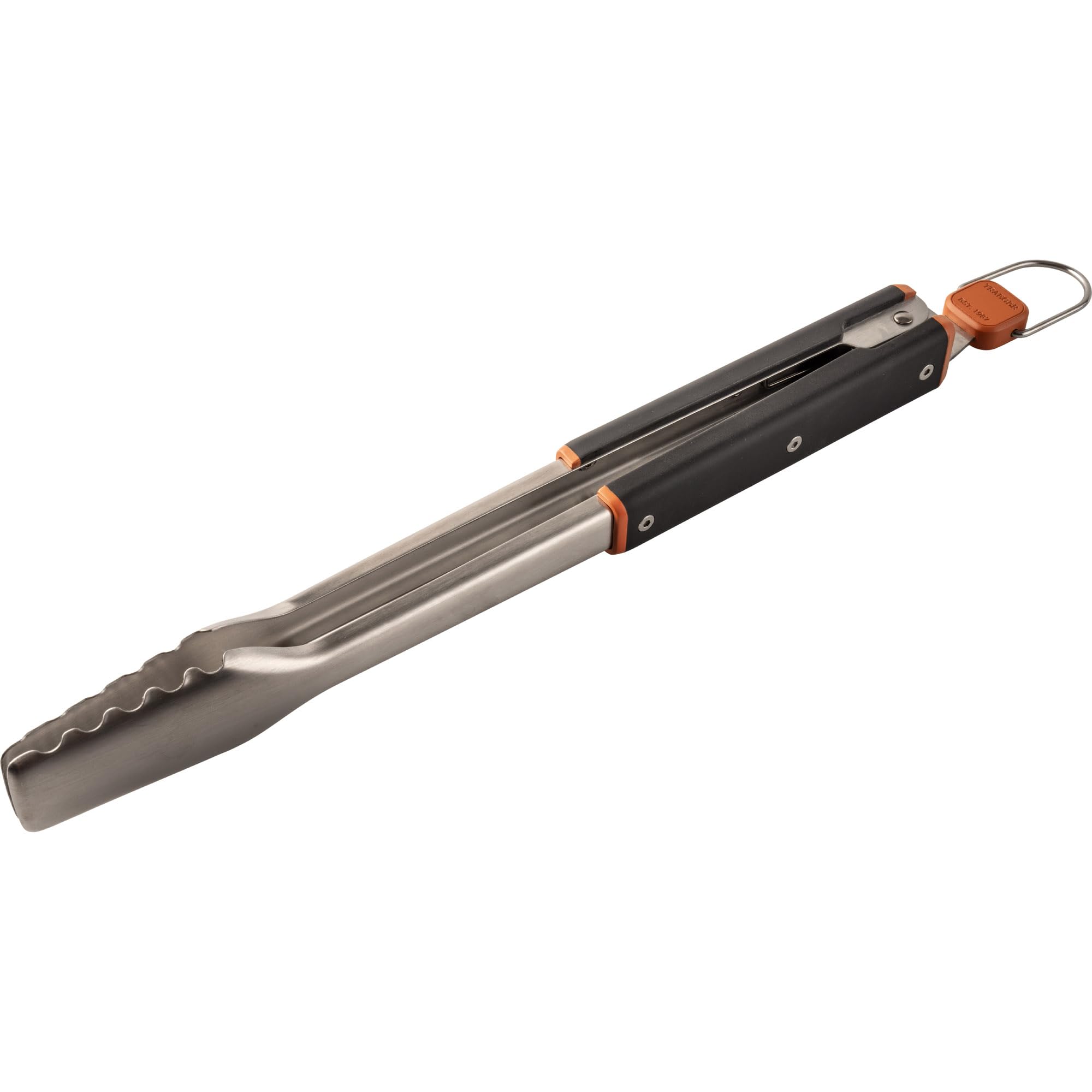 Traeger BAC790 stainless steel tongs for durable grilling and easy flipping.